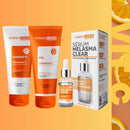 Kit 3 Skincare Vitamina C Clareador Dermachem - Sérum Melasma Clear Clareador / Gel Facial Anti-Idade / Sabonete Facial Vit C