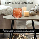 Himalayan Pink Salt Tea Light Holder by Pride of India – Salt Candle Holder – Room Décor Item – Great for Creating an Ambiance – Ideal for Home & Spa Uses – Natural Shape