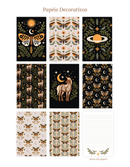 Kit 8 Papeis Decorativos Floresta da Lua 2.0 - Box Ed. 6