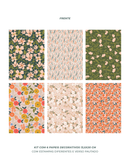 Kit 6 Papeis Decorativos The Flowers 2.0 - Box Ed. 5