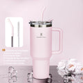 ROMANTIC CROWN Copo Térmico Inox Portátil 1200ml/1.2L Garrafa Térmica Inoxidável com Tampa e Canudo