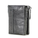 Contact's moda couro genuíno carteira feminina bifold titular do cartão moeda bolsa pequena bolsa feminina clipe de dinheiro masculino bolso carteiras
