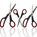 Kit 3 Tesouras Multifuncional Cabelo Papel Em Aço Inox 3 Unidade