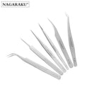 NAGARAKU Pinça de Extensão de Cílios Maquiagem Profissional Pinça Clássica de Volume Preciso Pinça de Maquiagem de Aço Inoxidável