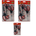 Kit 3 Tesouras Multifuncional Cabelo Papel Em Aço Inox 3 Unidade