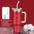 ROMANTIC CROWN Copo Térmico Inox Portátil 1200ml/1.2L Garrafa Térmica Inoxidável com Tampa e Canudo