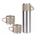 Kit Garrafa Térmica Conjunto Frasco A Vácuo 500ml Com 3 Xícaras