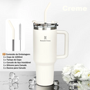 ROMANTIC CROWN Copo Térmico Inox Portátil 1200ml/1.2L Garrafa Térmica Inoxidável com Tampa e Canudo
