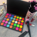 Private Label Shimmer Eyeshadow Palette 35 Colors Luminous Metallic Finish Waterproof Cruelty-Free Mineral Powder High Single