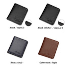 Bison denim carteiras masculinas preto bolsa de couro genuíno para homens titular do cartão de visita carteira masculina mini n4429