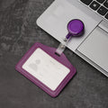 Porta-cartões de trabalho de liga de alumínio, porta-cartão de trabalho, cartão de identificação, cordão, suporte, metal vertical, negócios, 1 peça