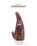 BULLCAPTAIN Sacos De Mensageiro De Couro Saco Casual Dos Homens Para Homens Saco De Peito Marca Designer Multi-Função Fone De Ouvido Jack Pacote De Peito