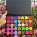 Private Label Shimmer Eyeshadow Palette 35 Colors Luminous Metallic Finish Waterproof Cruelty-Free Mineral Powder High Single