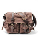 Retro Casual Canvas Bag Simple Men's Crossbody Large Capacity Computer Crossbody Shoulder Bag