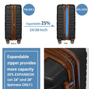 Hot Selling ABS Luggage Set 6 Pieces Hardside Expandable Suitcases with Spinner Wheels TSA LockTravel Carry on for Women