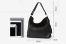 Zency 2026 Nova Moda Bolsa Feminina de Couro Genuíno Macio com Borla Elegante Bolsa Hobo de Ombro para Mulheres Bolsa Transversal Carteira Tiracolo