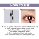 EELHOE Stereoscopic Fibrous Eye Black  Eyelashes Black Beautiful Natural Thick Sweat-Proof Not Smudgy Not Makeup Off