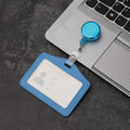 Porta-cartões de trabalho de liga de alumínio, porta-cartão de trabalho, cartão de identificação, cordão, suporte, metal vertical, negócios, 1 peça