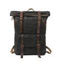 Retro Style Oil Canvas Hiking Backpack Waterproof Rucksack Backpack Bag