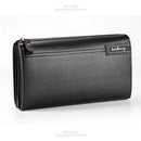 Baellery bolsa de mão masculina, carteira de grande capacidade para celular, bolso para cartão de passagem, carteira multifuncional de alta qualidade para homens