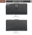Baellery carteiras masculinas estilo longo titular do cartão de alta qualidade masculino bolsa com zíper grande capacidade marca carteira de couro do plutônio para homem