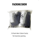 Hss 2023 meias de algodão masculino novos estilos 10 pares/lote preto homens de negócios meias respirável primavera verão para masculino tamanho dos eua (6.5-12)