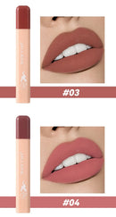 MAGIC CASA 4-Piece Matchstick Lip Gloss Gift Box Set Beauty Matte Lipstick Waterproof Non-Stick Cup Vegan Lip Glaze