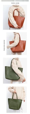 SC Marca De Luxo Sacolas De Couro De Vaca Designer De Couro Bolsas Mulheres Sacos De Ombro Moda Feminina Grande Capacidade Liner Bag