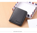 Bison denim carteiras masculinas preto bolsa de couro genuíno para homens titular do cartão de visita carteira masculina mini n4429