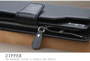 Baellery carteiras masculinas estilo longo titular do cartão de alta qualidade masculino bolsa com zíper grande capacidade marca carteira de couro do plutônio para homem
