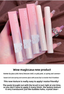Magic Casa Women's Glossy Glass Lip Glaze Bubble Bear Mirror Water Color Student Milk Tea Wholesale Liquid Lipstick