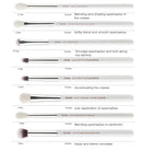 Jessup-profissional pincéis de maquiagem conjunto, 15pcs, pérola, branco, prata, kit de ferramentas, delineador, shader, cabelo sintético natural