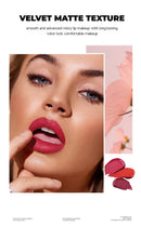 MAGIC CASA 4-Piece Matchstick Lip Gloss Gift Box Set Beauty Matte Lipstick Waterproof Non-Stick Cup Vegan Lip Glaze