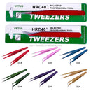 Private Label Stainless Steel Pink Pointed Tip Eyelash Tweezers with Eco-Friendly Handle for Eyelash Extension Tools