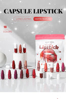 Magic Casa Capsule Lipstick 18-Color Set Long-Lasting Mini Matte Lipstick Set Waterproof Non-Stick Pencil Wholesale