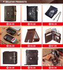 HUMERPAUL Factory Wholesale Nature Leather Mens Wallet Bifold RFID Blocking Zipper Card Holder Coin Pocket Small Male Purse