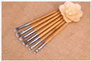 Yue conjunto de pincéis de maquiagem premium, 7 peças, sombra de olhos, mistura de manchas, contorno, delineador, sobrancelha, aplicador de maquiagem, kit de ferramentas