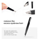 Personalized High Quality  Black Face Hair Trimmer Slanted Eyebrow Tweezers  With Comb