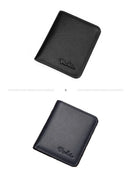 Bison denim carteiras masculinas preto bolsa de couro genuíno para homens titular do cartão de visita carteira masculina mini n4429