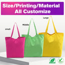 Shopping Bag Canvas Cotton Canvas Tote Custom Canvas Zip Bag