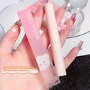 Magic Casa Women's Glossy Glass Lip Glaze Bubble Bear Mirror Water Color Student Milk Tea Wholesale Liquid Lipstick