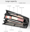 Baellery bolsa de mão masculina, carteira de grande capacidade para celular, bolso para cartão de passagem, carteira multifuncional de alta qualidade para homens