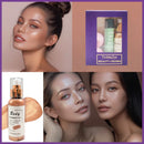 Spa Women's Present Set Relaxing Bath Spa Set for Women with Green Tea Oil Body Wash Body Shimmer Oil Purple Steamer Tablet