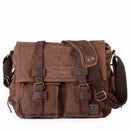Retro Casual Canvas Bag Simple Men's Crossbody Large Capacity Computer Crossbody Shoulder Bag