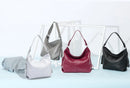 Zency 2026 Nova Moda Bolsa Feminina de Couro Genuíno Macio com Borla Elegante Bolsa Hobo de Ombro para Mulheres Bolsa Transversal Carteira Tiracolo