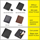 Bison denim carteiras masculinas preto bolsa de couro genuíno para homens titular do cartão de visita carteira masculina mini n4429