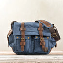 Retro Casual Canvas Bag Simple Men's Crossbody Large Capacity Computer Crossbody Shoulder Bag