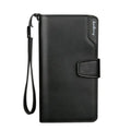Baellery carteiras masculinas estilo longo titular do cartão de alta qualidade masculino bolsa com zíper grande capacidade marca carteira de couro do plutônio para homem