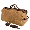 Vintage Genuine Leather With Canvas Weekend Mens Gym Canvas Custom Duffle Bag