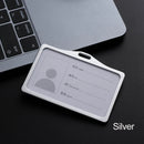 Porta-cartões de trabalho de liga de alumínio, porta-cartão de trabalho, cartão de identificação, cordão, suporte, metal vertical, negócios, 1 peça
